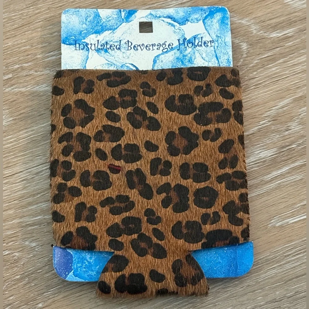 NWT Boutique Can Cooler Koozie Holders Lot of 3 Leopard Blue Camo Zebra